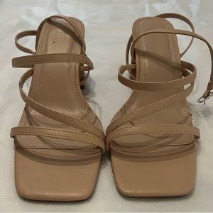 Forever 21 nude strapped heels